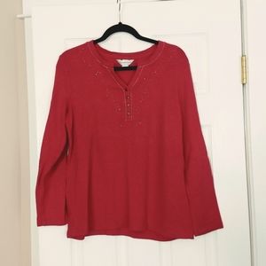 Cute Red top with bling!